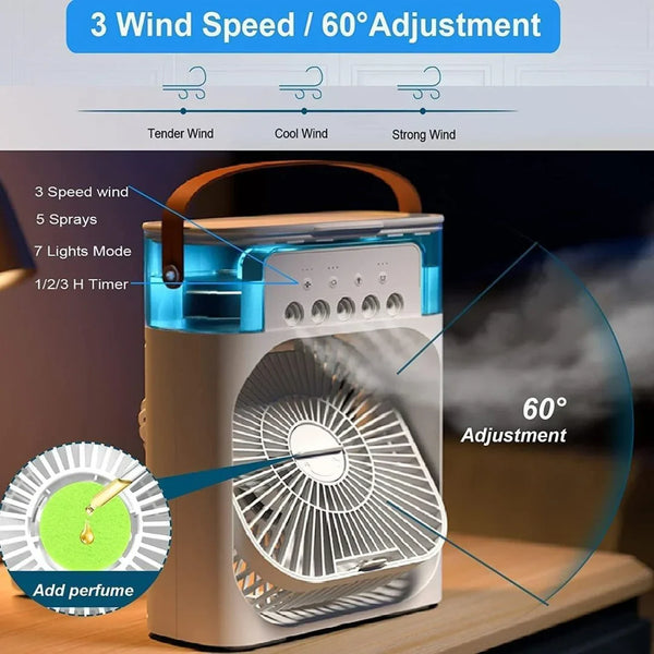 ❄️🧊3-in-1 Mini Air Cooler & Humidifier