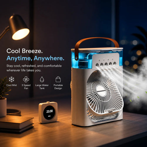 ❄️🧊3-in-1 Mini Air Cooler & Humidifier